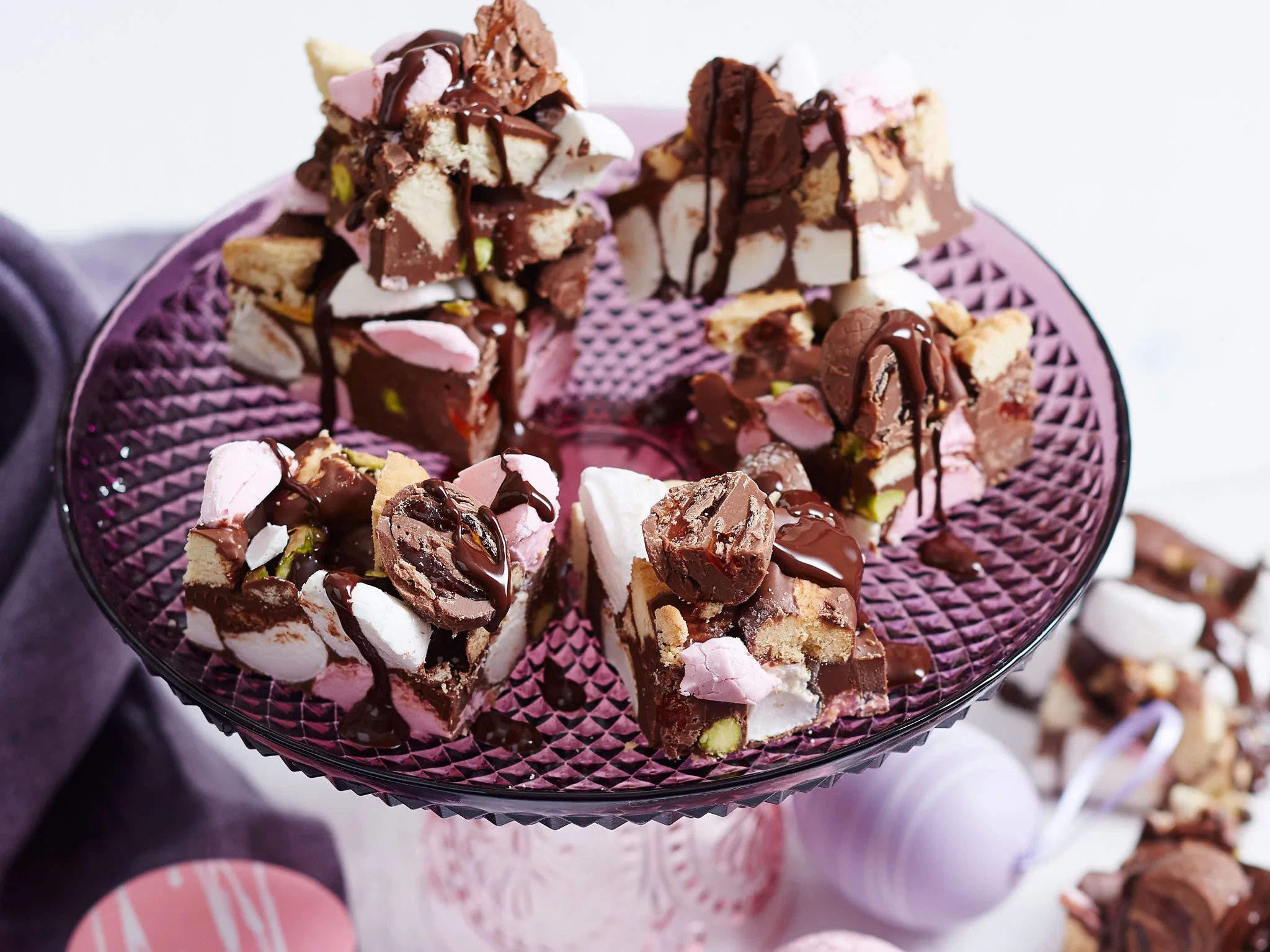 Turkish delight biscuit rocky road