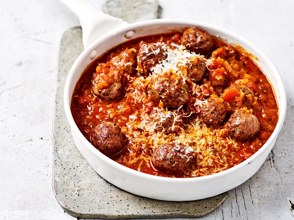 Spicy lamb meatball ragu
