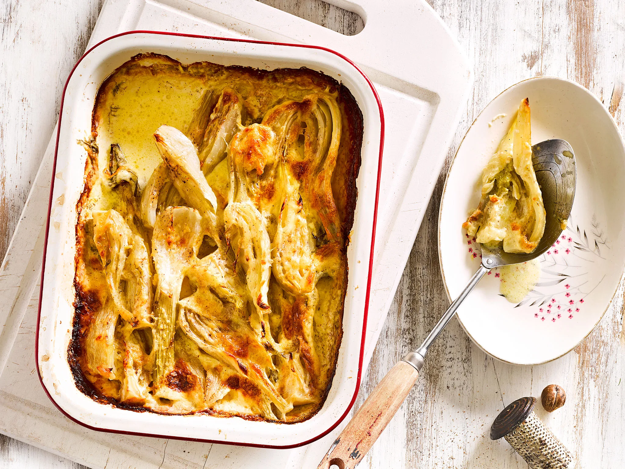 Baked fennel with parmesan and cream