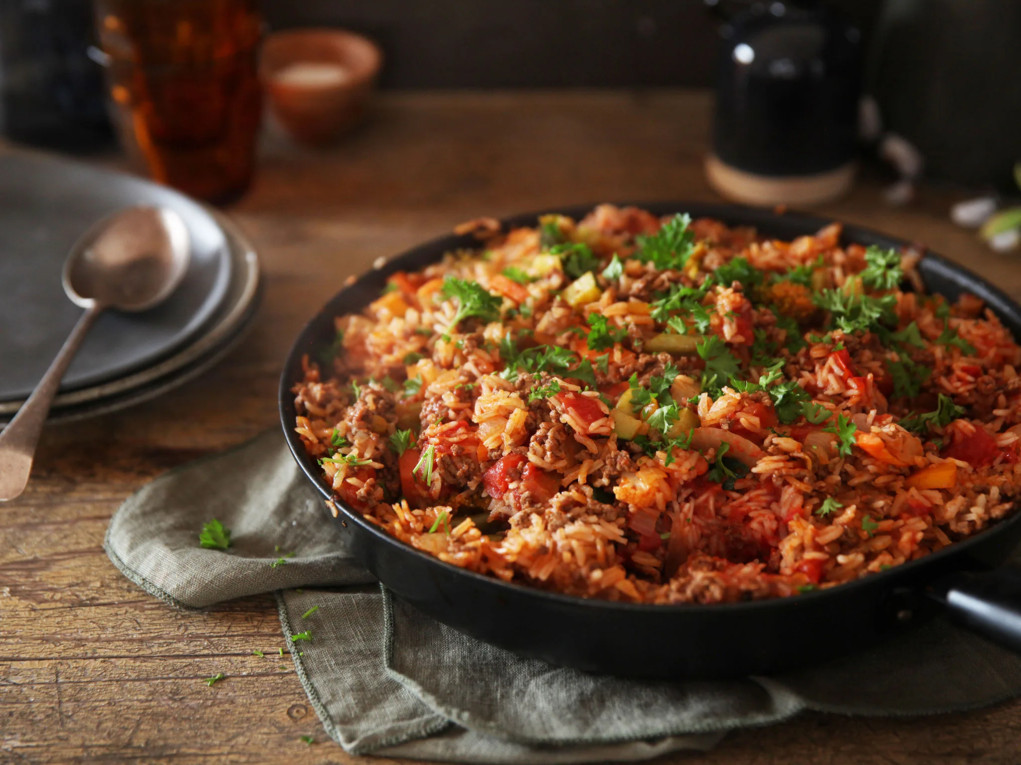 One-pan Spanish beef and rice