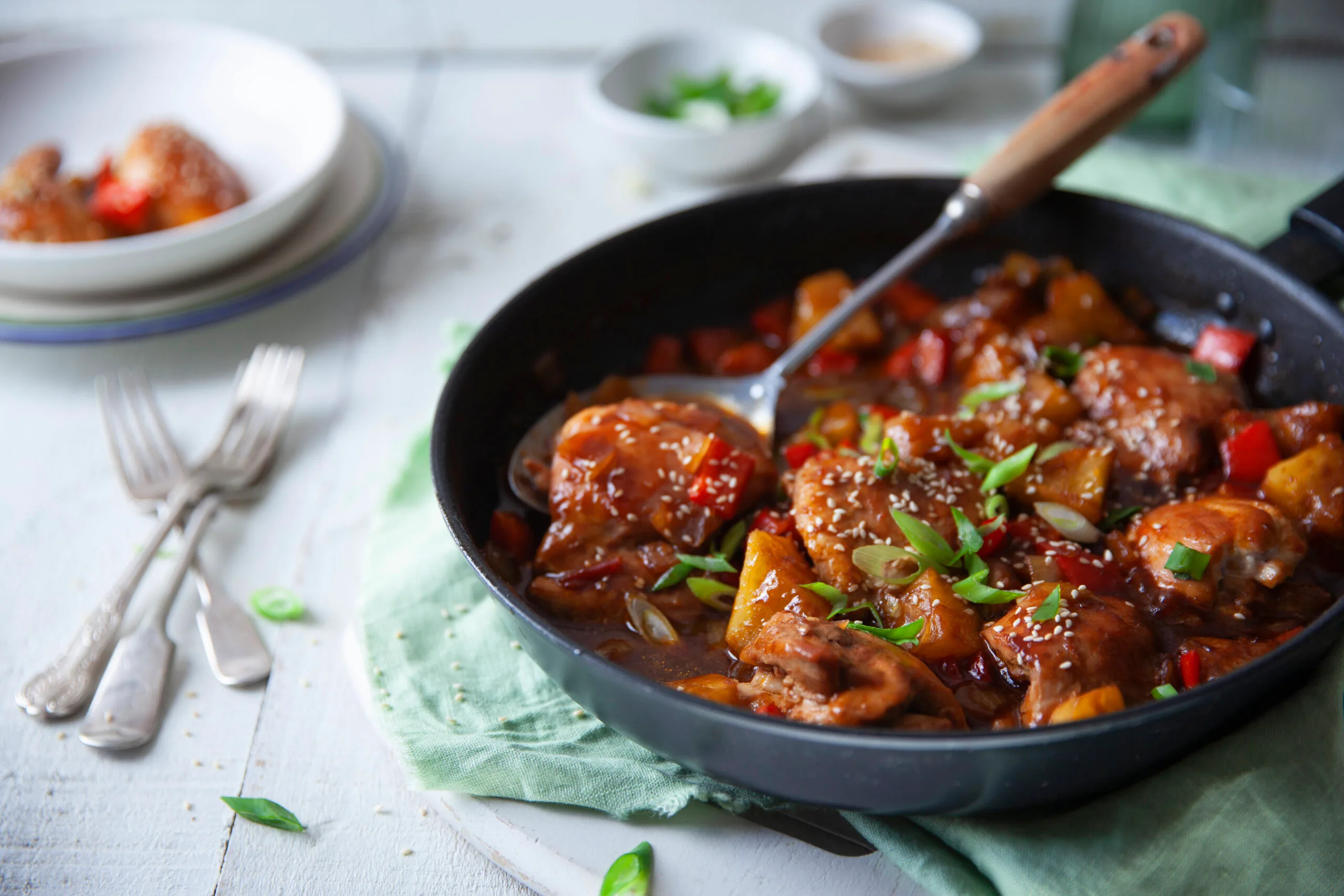 Teriyaki chicken and pineapple