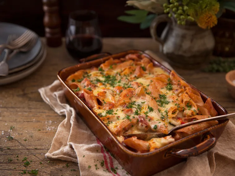 Roasted vegetable pasta bake