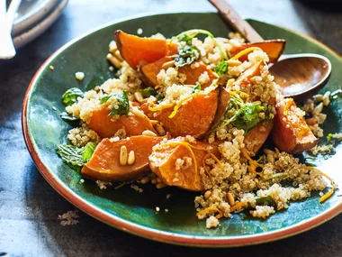 Pumpkin, orange and quinoa salad