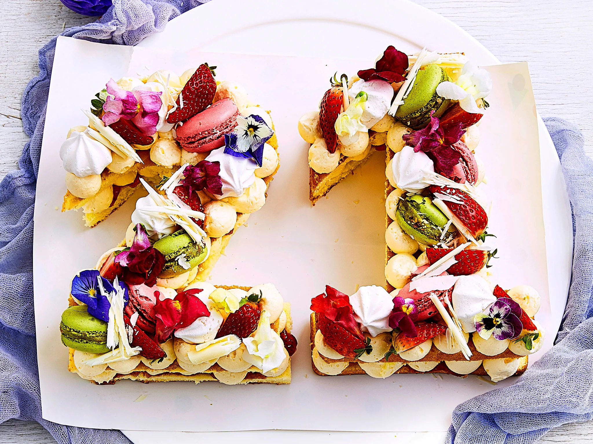 Numeral birthday cake