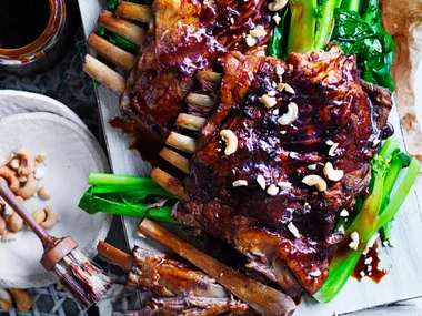 Chinese-style sticky lamb ribs