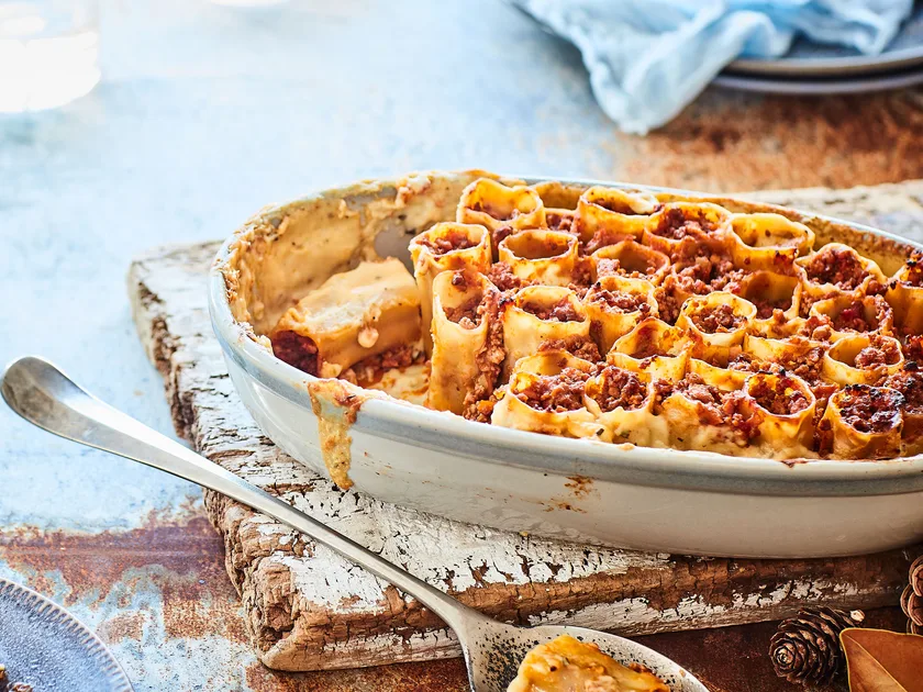 Beef and wine cannelloni