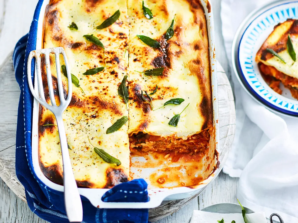 Cheat’s pork and fennel lasagne