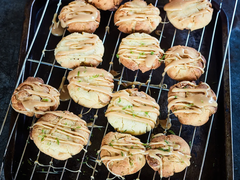 White chocolate and lime biscuits
