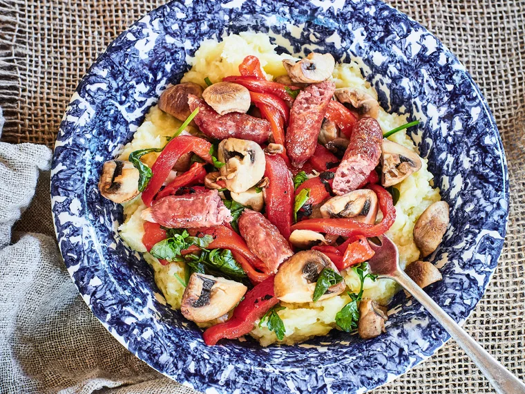 Chorizo and parsnip mash