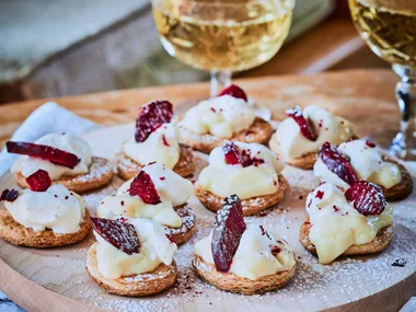 Mini fruit and custard tarts