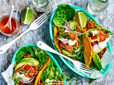 Chipotle pork in carrot tacos