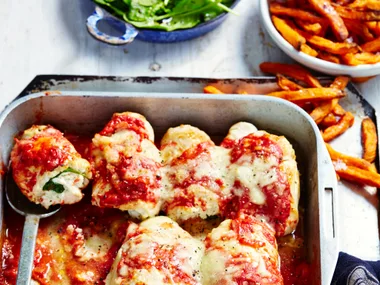 Spinach and ricotta chicken parmigiana