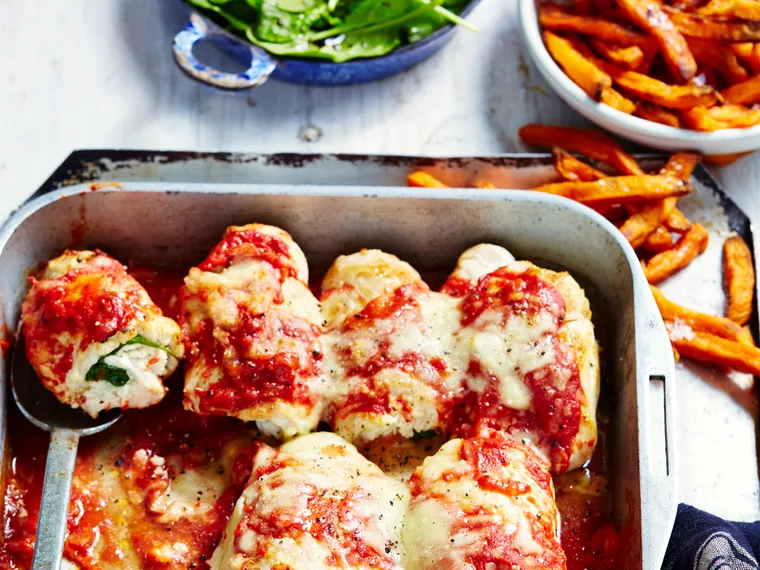 Spinach and ricotta chicken parmigiana