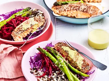 Sumac salmon with pickle and turmeric