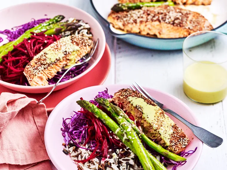 Sumac salmon with pickle and turmeric