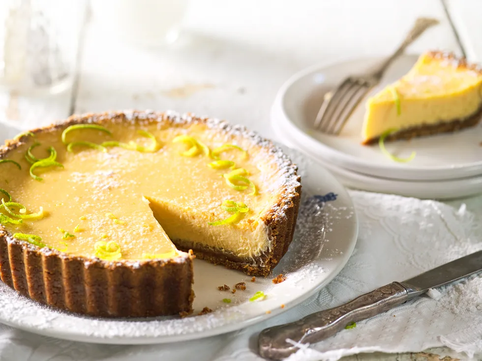 Lime and ginger tart