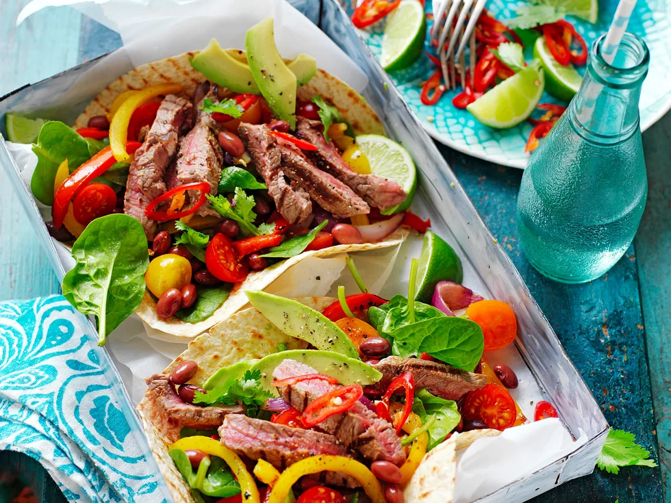 Grilled steak fajitas