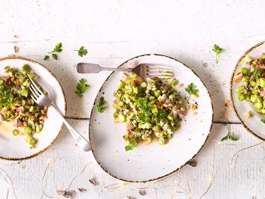 Asparagus, pine nut and parmesan salad