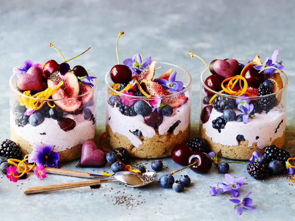 Fig and orange chia puddings