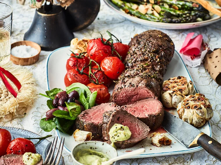 Beef fillet with parmesan basil b&eacute;arnaise