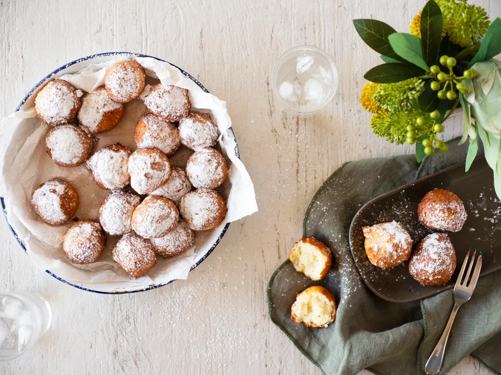 Coconut and lime beignets