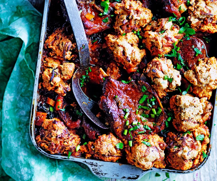 Lamb stew with rosemary dumplings