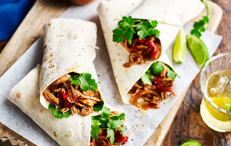 Mexican pull-apart NZ Pork burritos