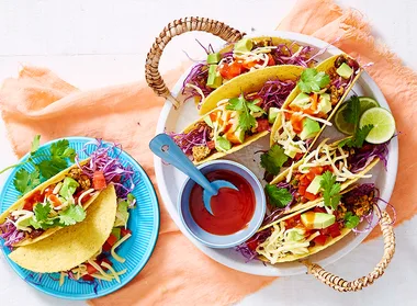 NZ Pork & kidney bean tacos