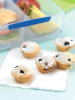 Mini lemon and blueberry muffins