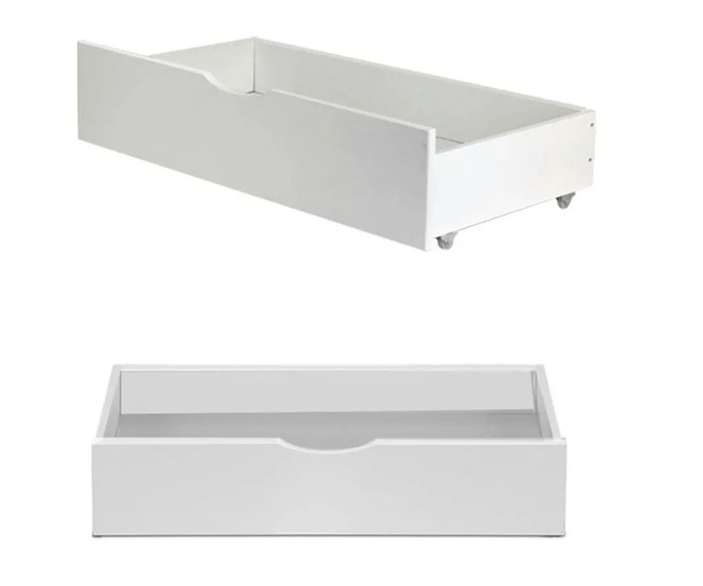 Artiss Wooden Trundle Drawers Single Size Set of 2 in White