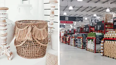 DIY Bunnings pot plant cover made from a doormat