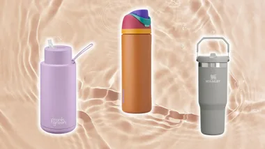 collage of drink bottles