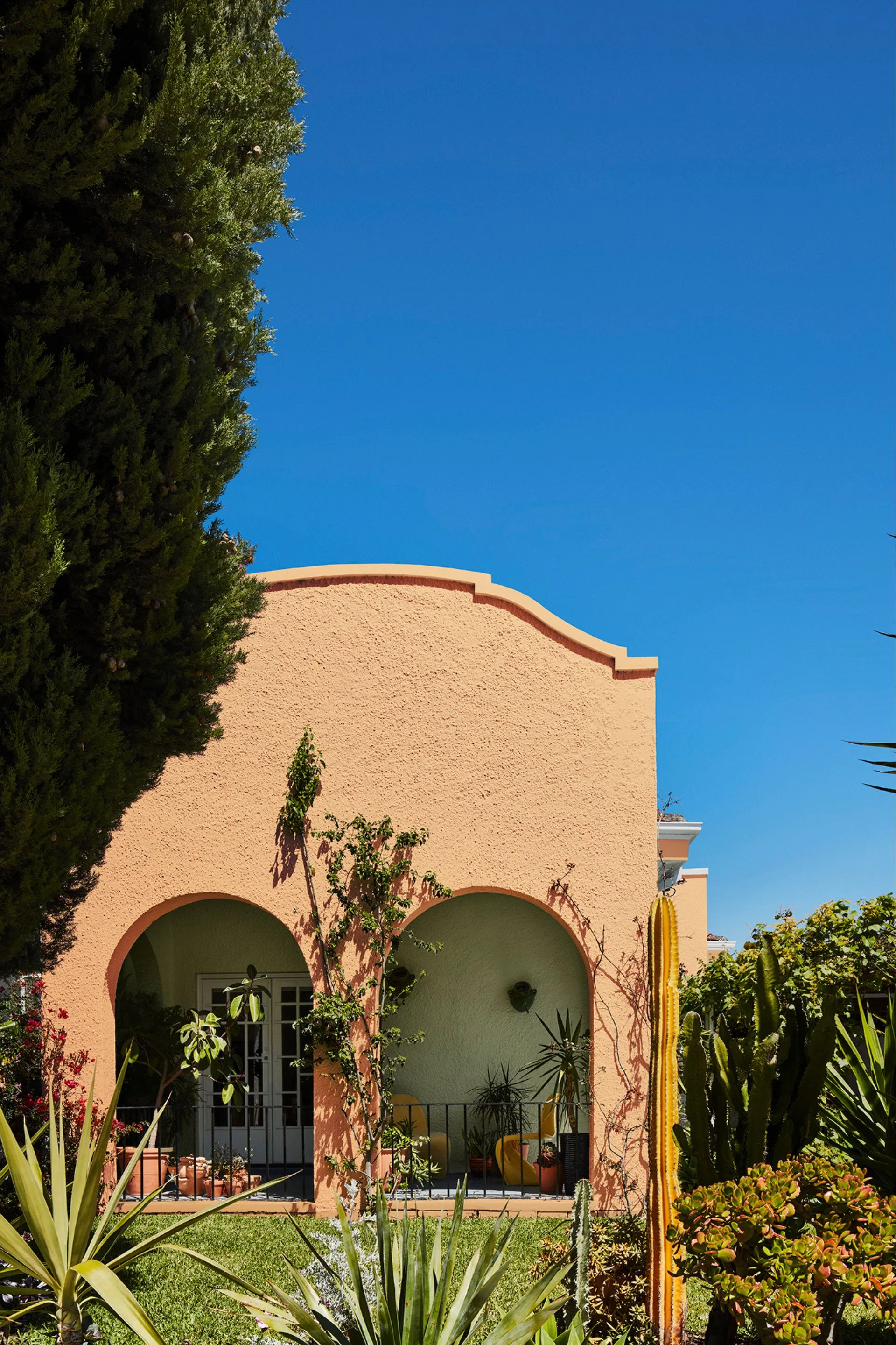 orange tone house exterior