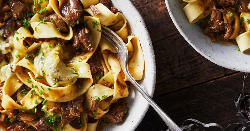 Soy and mushroom beef ragu with whipped brie Recipe - Better Homes & Gardens Australia