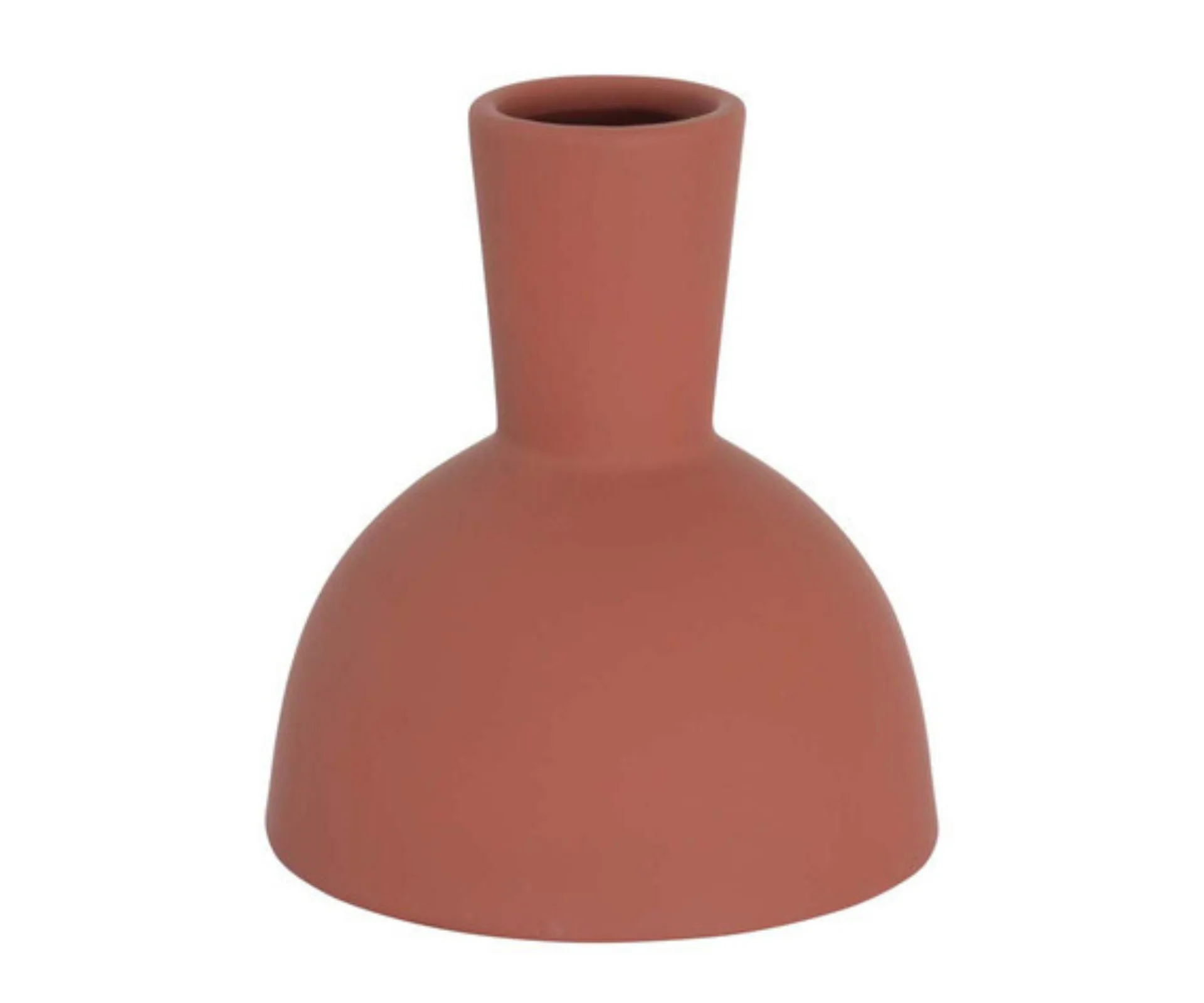 ceramic vase from temple and webster in muted red colour