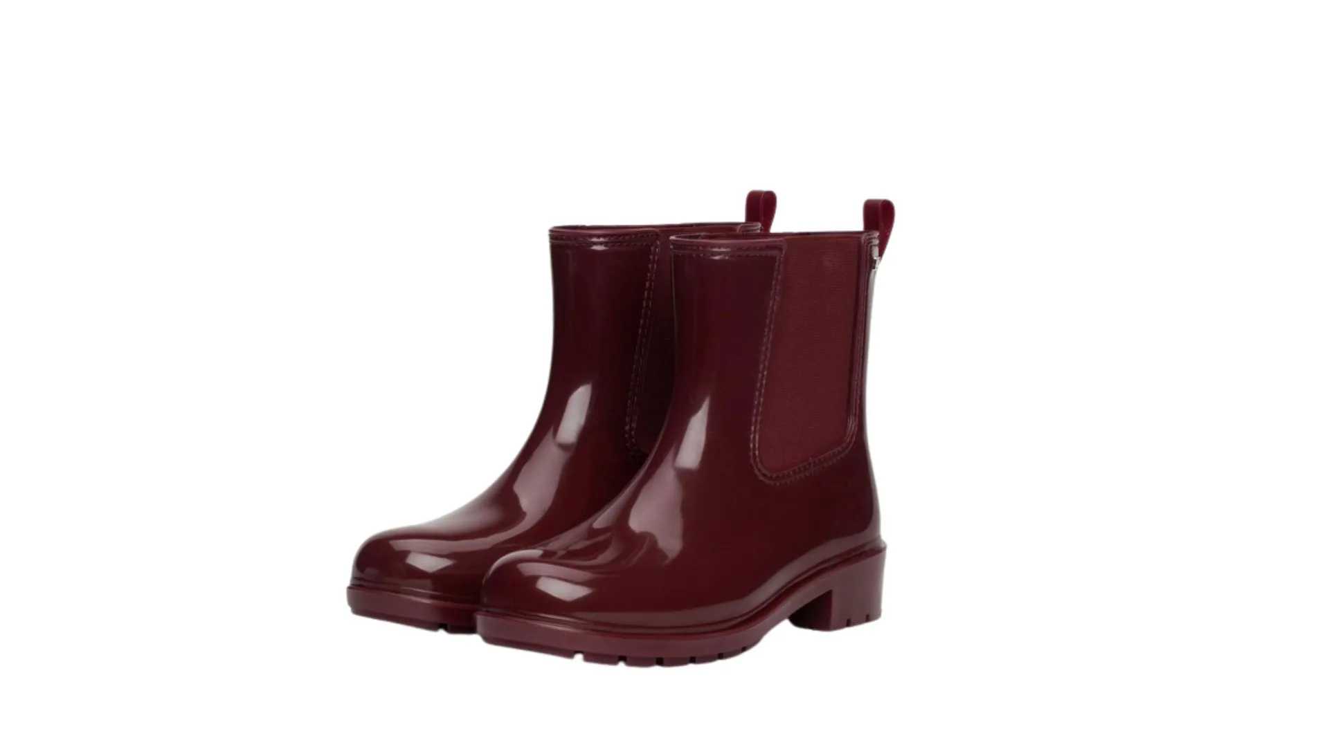 Tommy Hilfiger Oksana Flag Rain Boots in Deep Rouge.