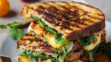 A cheese toastie is a classic comfort food and easy to make with a sandwich press.