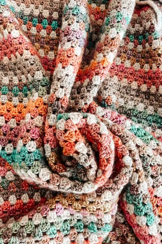 primavera colour crochet balnket
