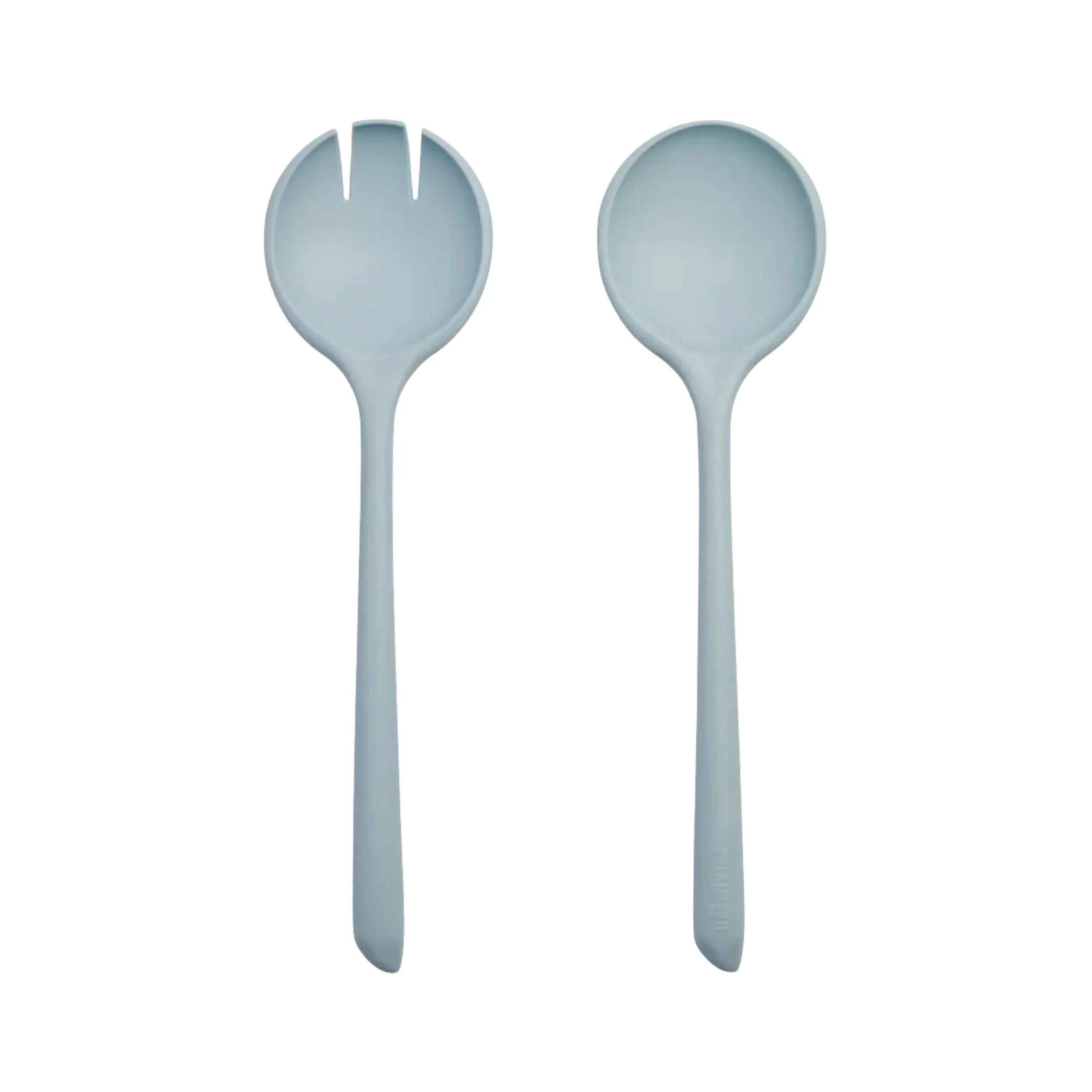Pair of blue salad servers