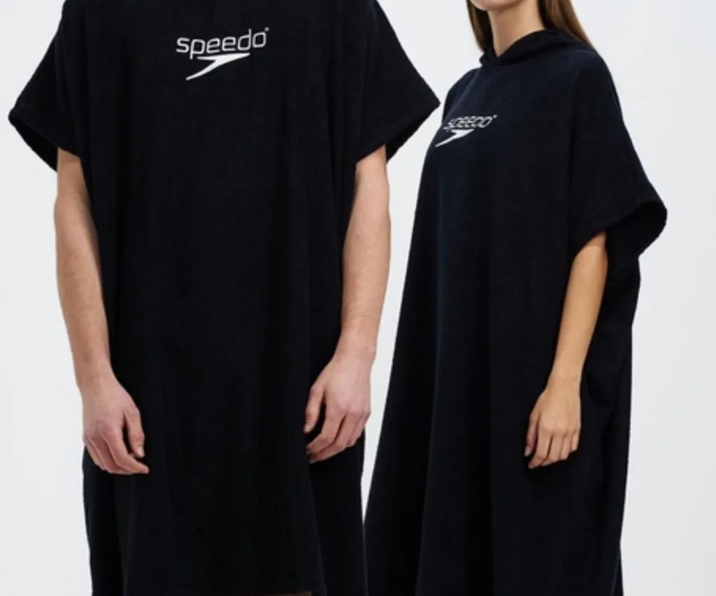 speedo hooded black towel unisex