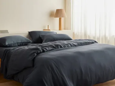 Bamboo bed sheets in colour midnight by Sheet Society - Kane Bamboo