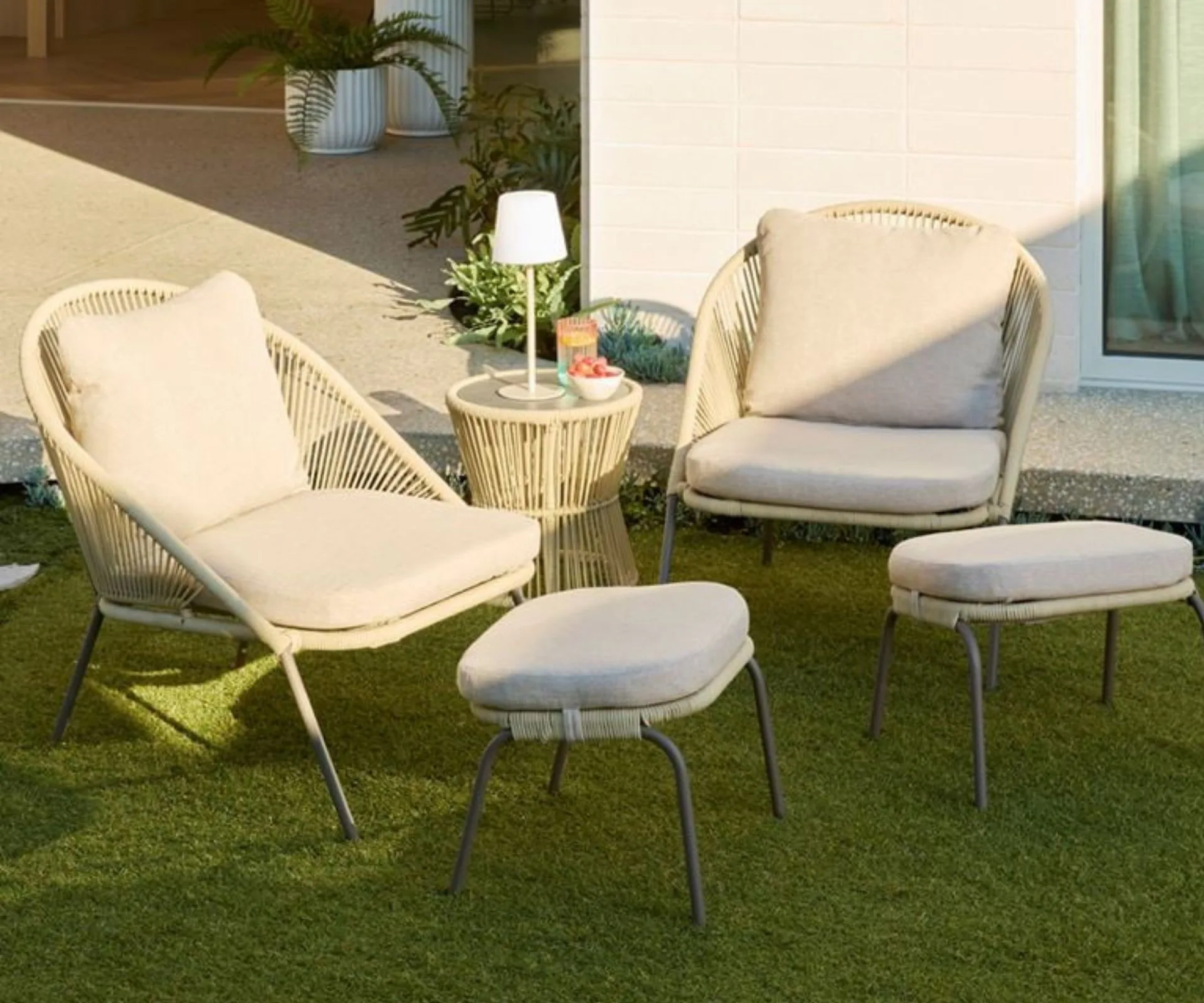 Adairs Cottesloe Beige Outdoor Lounge Set