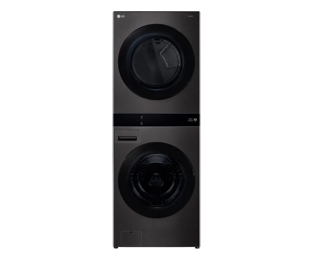 LG AI WashTower 19kg/10kg All-In-One Stacked Washer Dryer Black Steel WWT-1910B