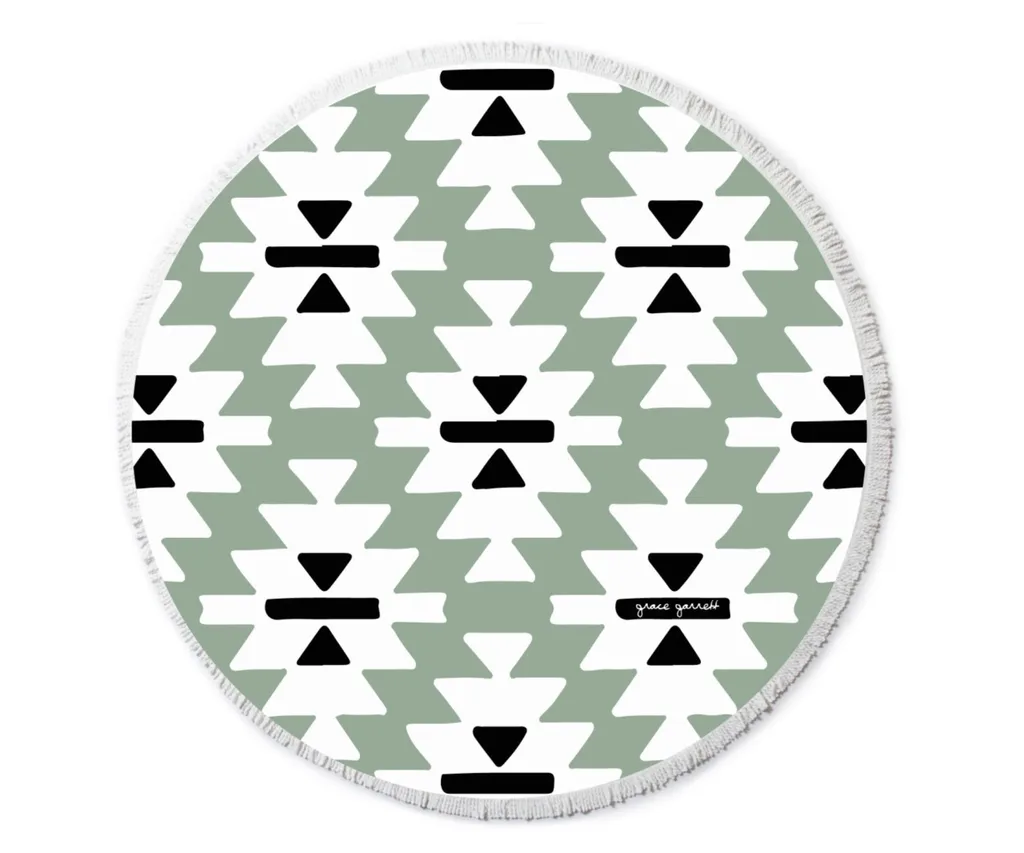 ZAMACIEA large luxury round beach towel