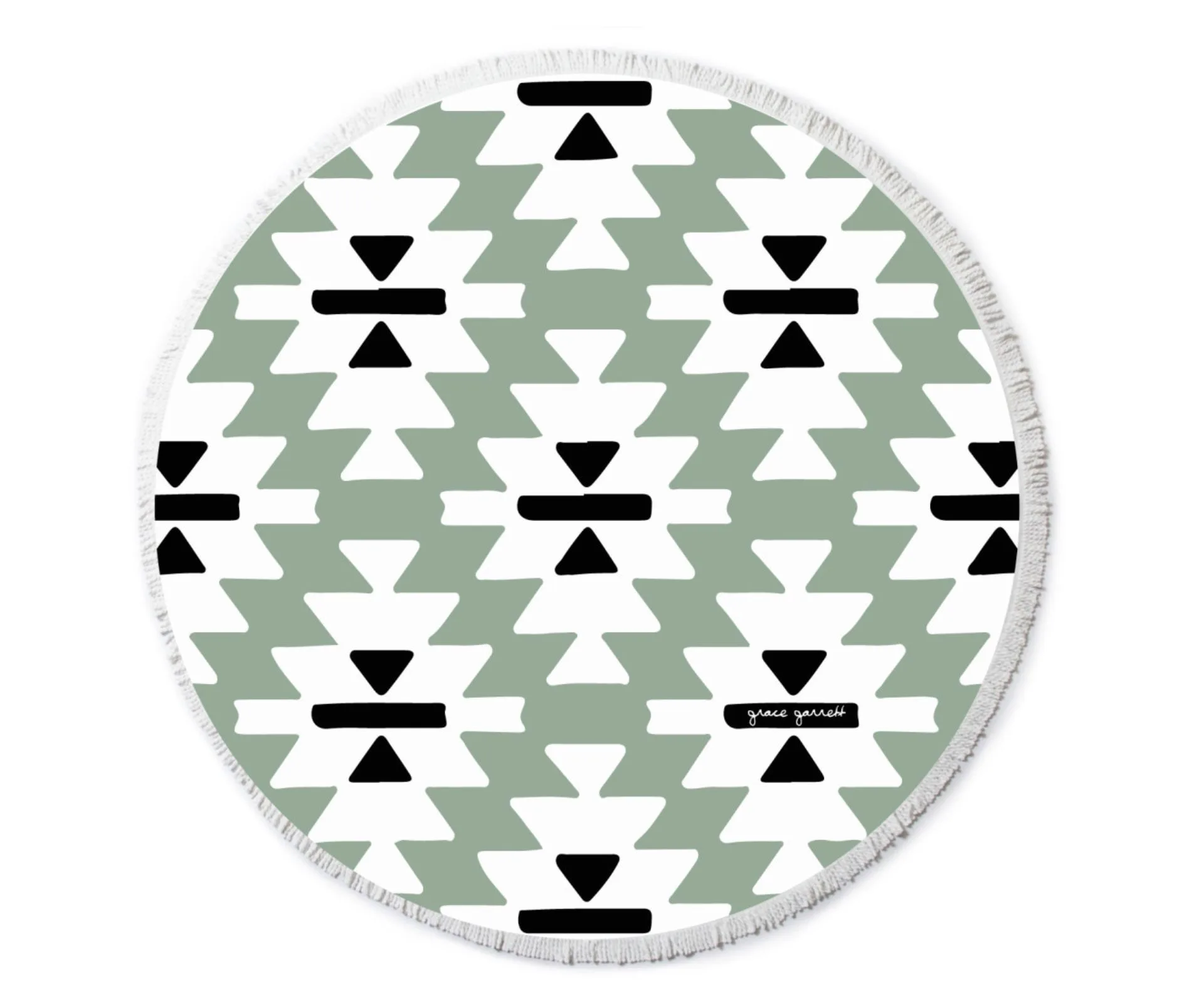 ZAMACIEA large luxury round beach towel