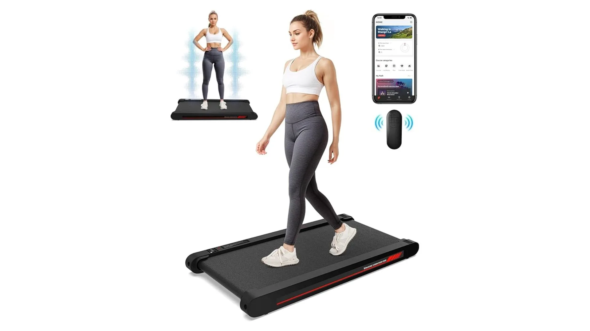 Sperax 3-in-1 Walking Pad treadmill with vibration mode.