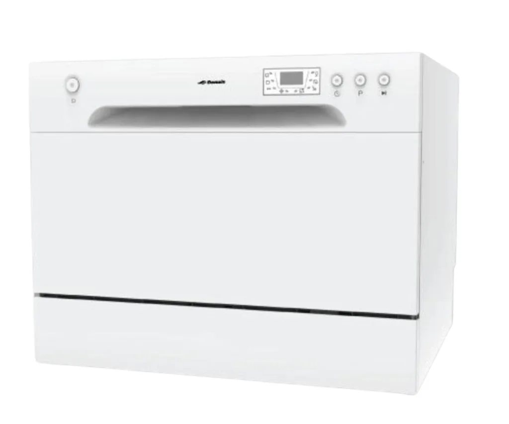 Domain 6 Place Stainless Steel Electronic Benchtop Dishwasher - White