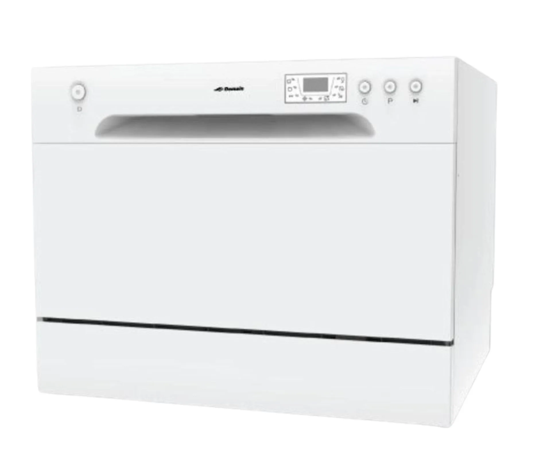 Domain 6 Place Stainless Steel Electronic Benchtop Dishwasher - White