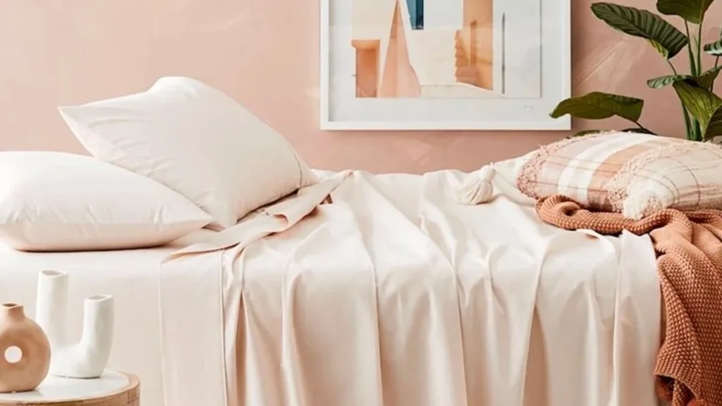 Adairs Fresh Cotton Percale Sheet Set in Sand