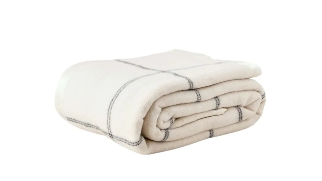 Australian House & Garden Australian Wool Blanket Oatmeal Check